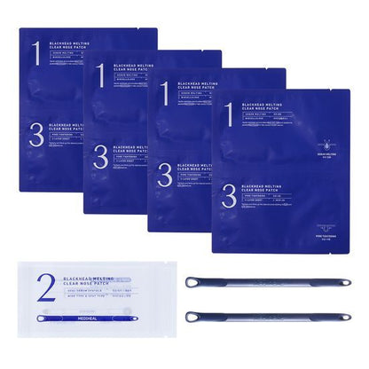 Mediheal 黑頭溶解鼻貼 4片 (附刮棒) Blackhead Melting Clear Nose Pack 4pcs (with Spatula)