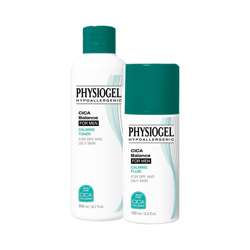 【韓國製】Physiogel 男士 Cica Balance 2件套（爽膚水＋乳液／面霜）｜舒緩 控油