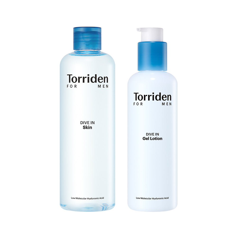 【韓國製】Torriden 男士 Dive-In 低分子透明質酸 爽膚水＋啫喱乳液 2件套（＋30ml＋20ml）｜補水