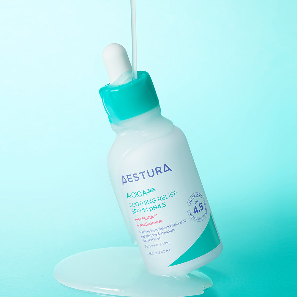 【韓國製】AESTURA A-Cica 365 積雪草舒緩修護精華 pH4.5 40ml 套裝（＋精華 20ml＋面霜 1ml）｜舒緩泛紅 淡化痘印