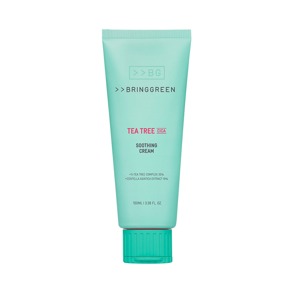 【韓國製】BRING GREEN 茶樹積雪草舒緩面霜 Plus 100ml｜舒緩暗瘡 鎮靜