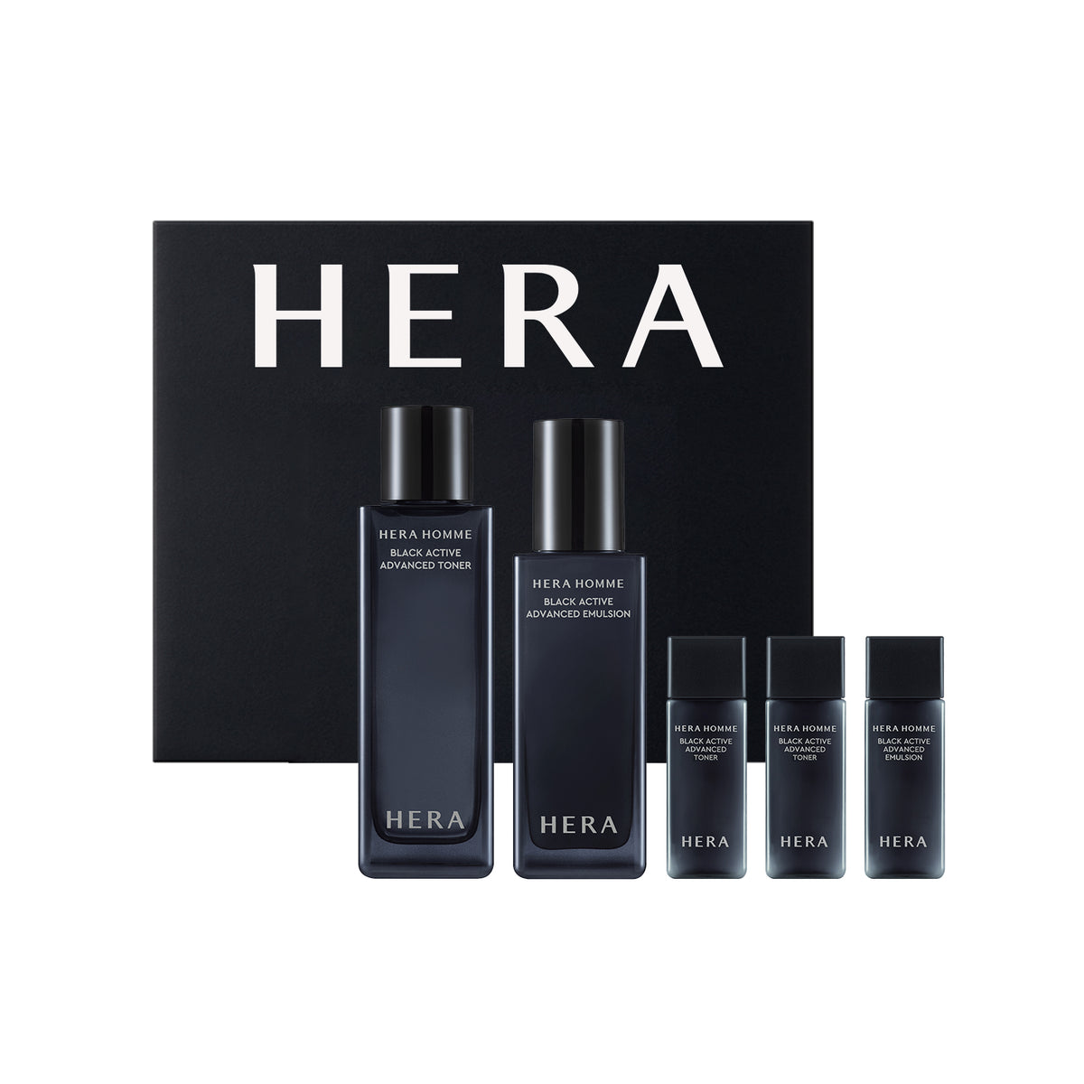 【韓國製】HERA 男士 Black Active 護膚 2件套（爽膚水 125ml＋乳液 110ml）｜控油保濕