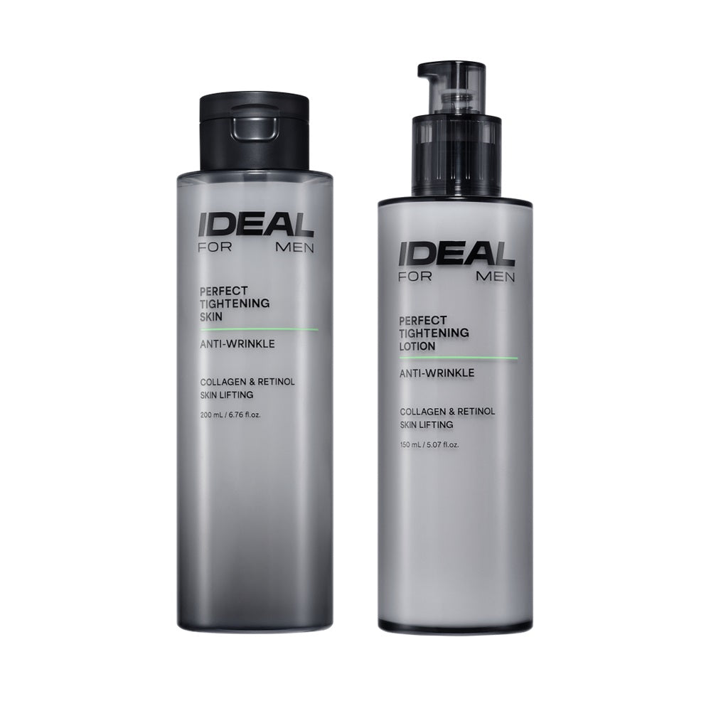 【韓國製】Ideal for Men 男士彈力爽膚水＋乳液 2件套｜緊緻 保濕