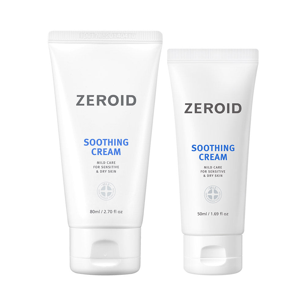 【韓國製】ZEROID 舒緩修護面霜 80ml＋50ml 套裝｜修護屏障 敏感肌適用