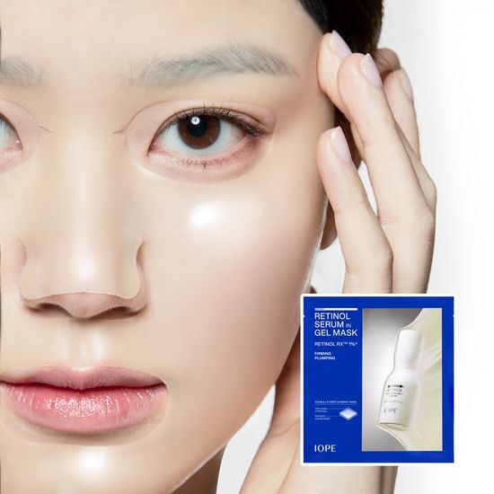 【韓國製】IOPE 視黃醇凝膠面膜 4+1片（共5片）｜Retinol RX™ 雙層凝膠 緊緻彈潤 改善細紋
