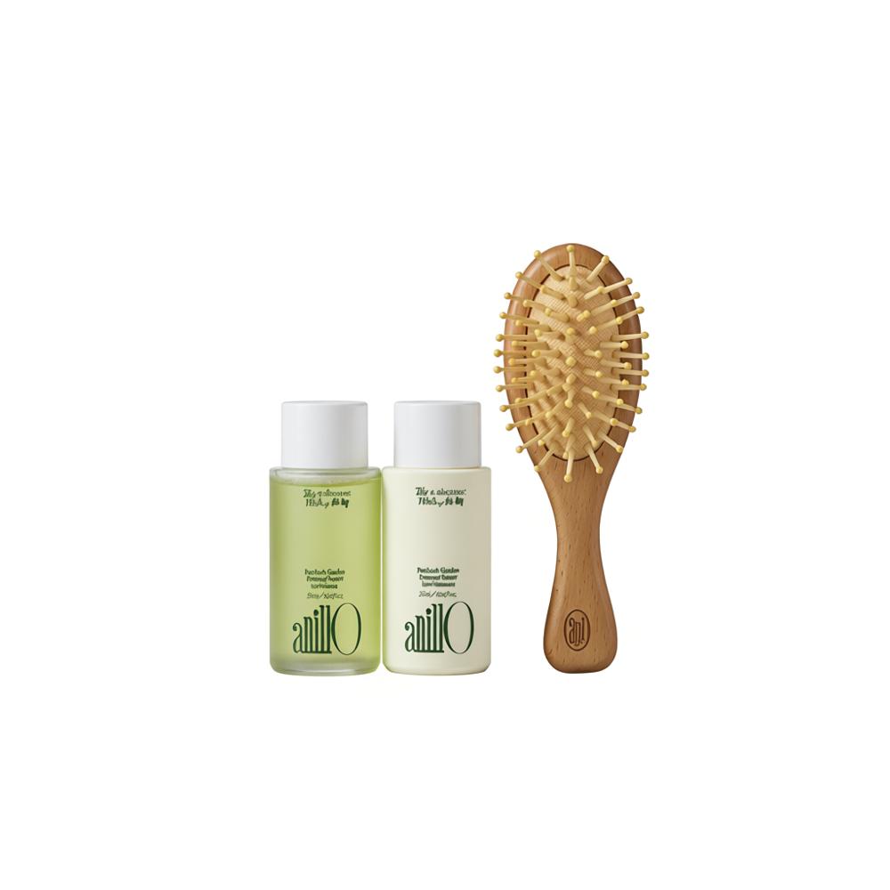 ANILLO Patchouli Garden Damage Repair Hair & Brush Set 洗髮露
