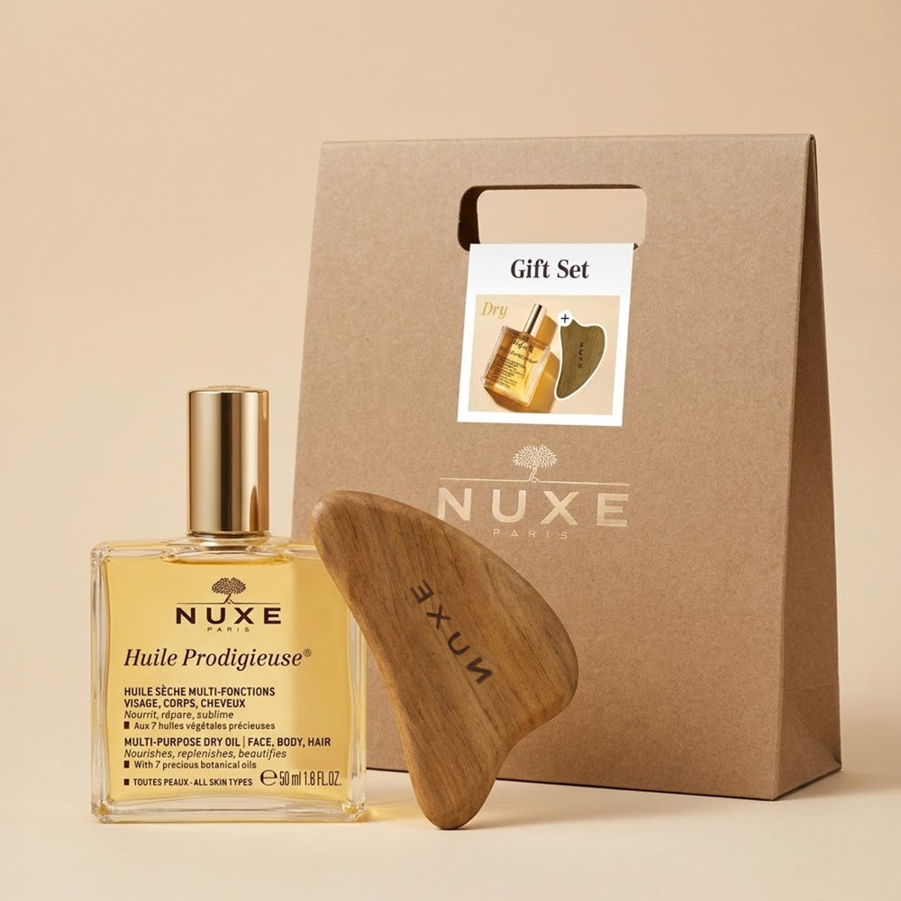 NUXE 多效乾性護理油 50ml（＋木刮痧板）｜滋潤 光澤
