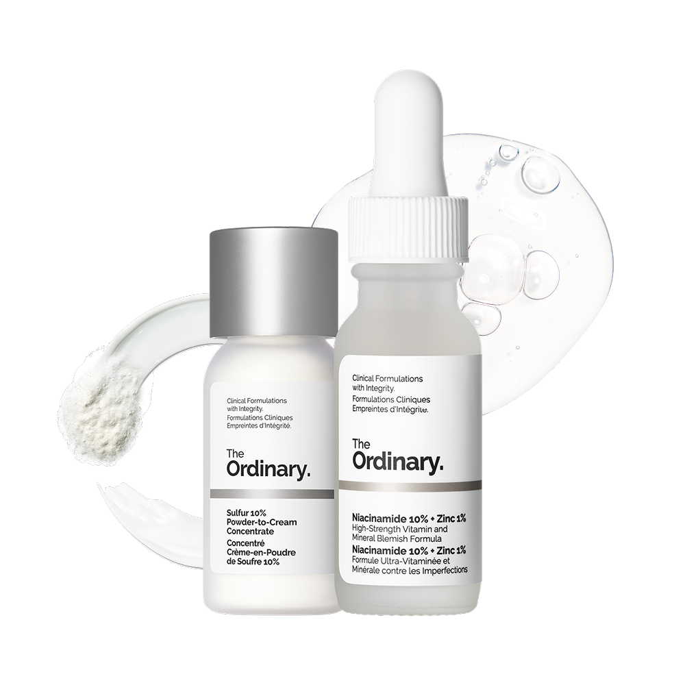 The Ordinary 控痘護理套裝（煙酰胺精華 15ml＋點塗啫喱 5g）｜控油 暗瘡