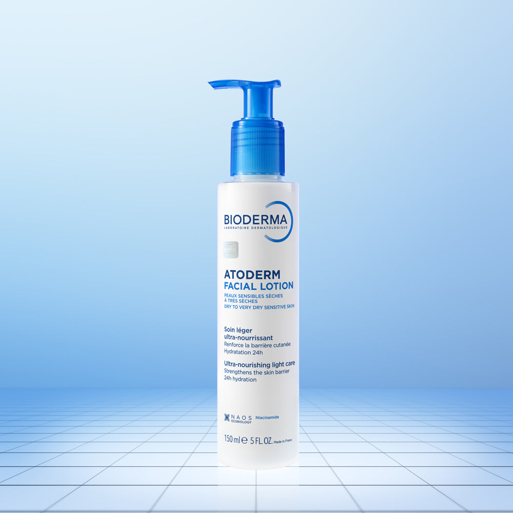 Bioderma 貝膚黛瑪 Atoderm 面部保濕乳 150ml 套裝（＋收納袋）｜乾燥敏感肌 長效保濕