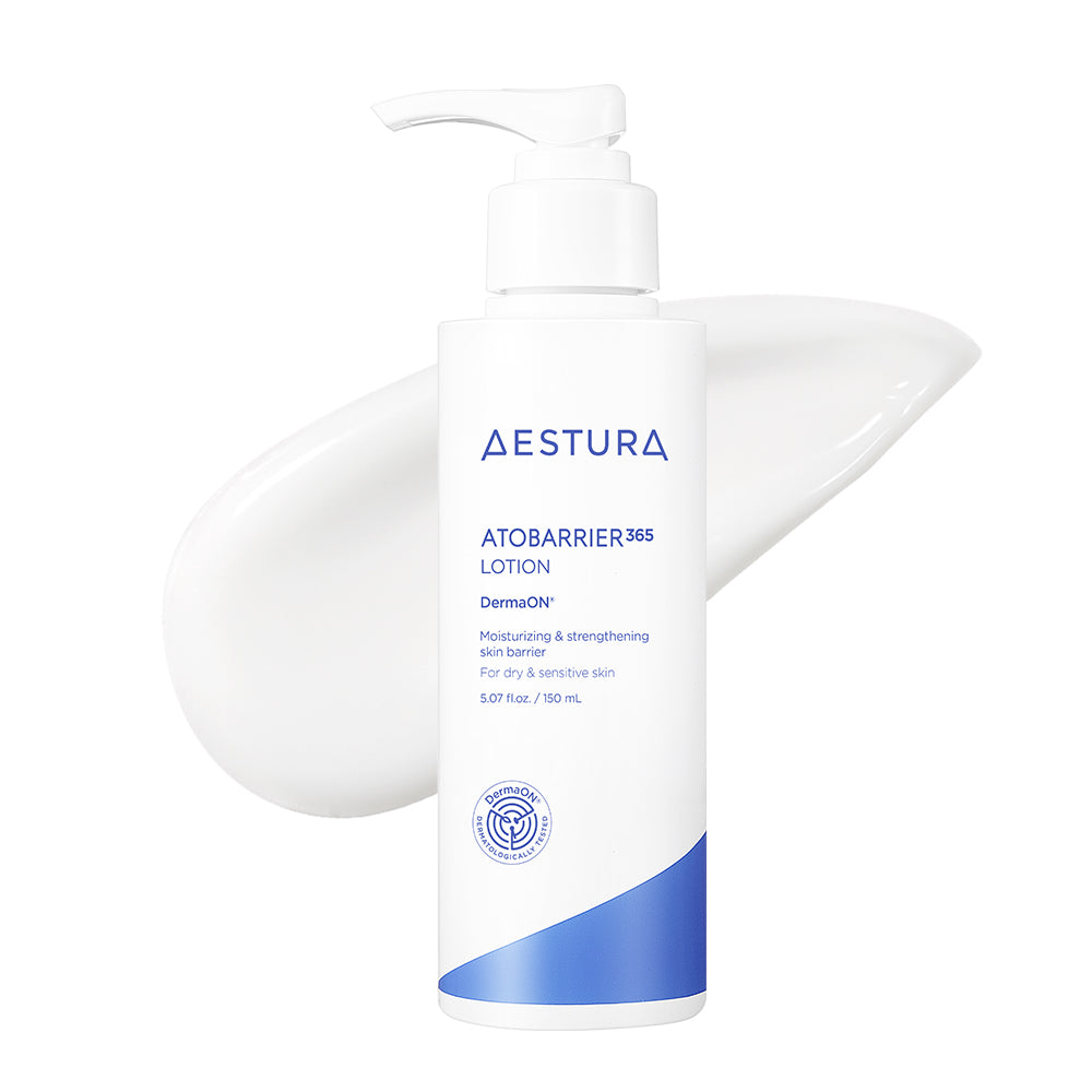 【韓國製】AESTURA Atobarrier 365 修護屏障乳液 150ml 套裝（＋爽膚水 25ml＋潔面 3g×3）｜神經醯胺 保濕