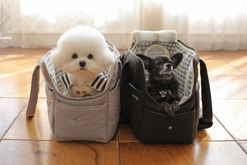 Korean ba&amp;ttang pure cotton soft pet outing tote bag dog bag cat bag (3 colors in total)