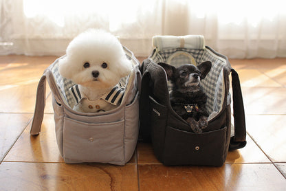 Korean ba&amp;ttang pure cotton soft pet outing tote bag dog bag cat bag (3 colors in total)