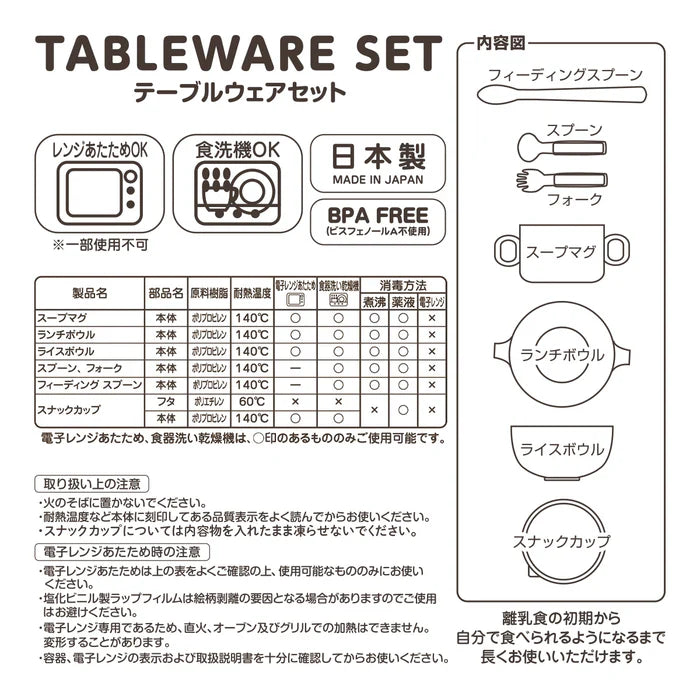 【日本製】MIKI HOUSE 嬰兒離乳食餐具實用7件禮盒套裝 寶寶學習用餐餐碗匙叉組 彌月滿月送禮