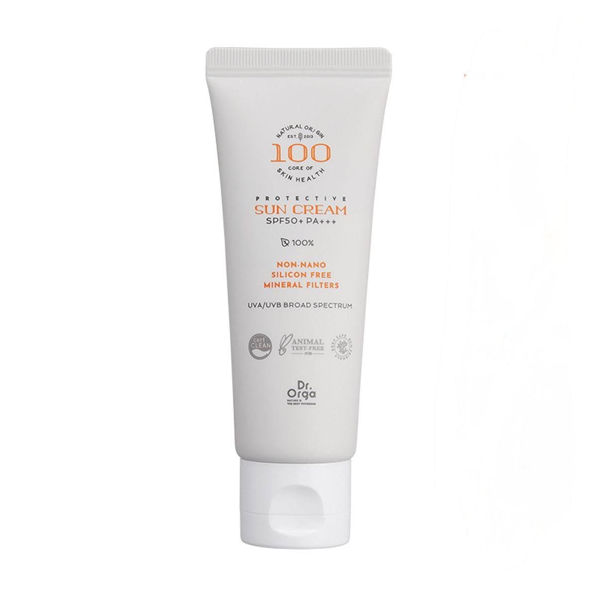 【韓國製】Dr.Orga 100 Sun Cream 物理防曬霜 SPF50+ PA+++ 50ml