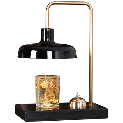 [Hong Kong Plug] Retro Marble Metal Aromatherapy Wax Lamp Black 