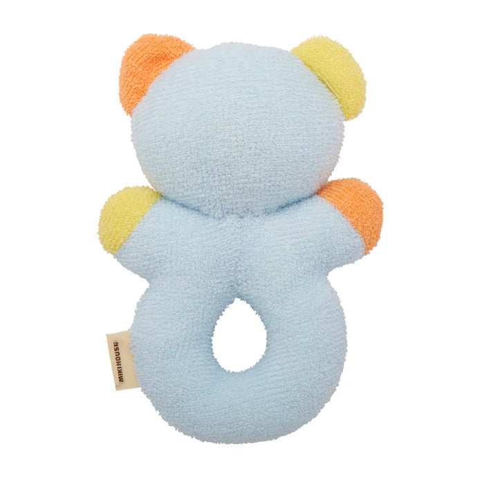 【日本製】MIKI HOUSE 嬰兒毛圈純棉動物手搖鈴 寶寶柔軟抓握發聲玩具 彌月滿月小禮物