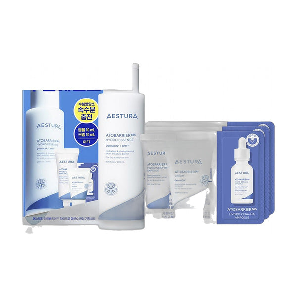 AESTURA Atobarrier 365 水潤精華水 200ml 套裝（＋面霜 10ml＋安瓶 10ml）｜補水 修護屏障