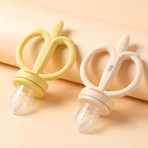 【韓國製】TGM All-Silicone 香蕉 2-in-1 果泥網固齒器