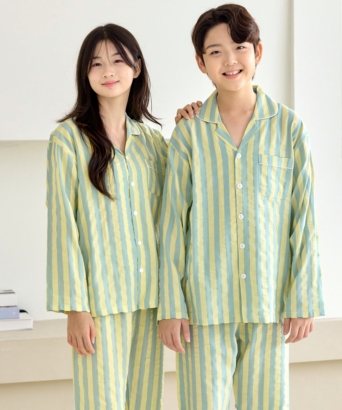 【韓國製】Pinkoko / 핑코코 2103 옐로스트 長袖 青少年 睡衣 睡衣套裝
