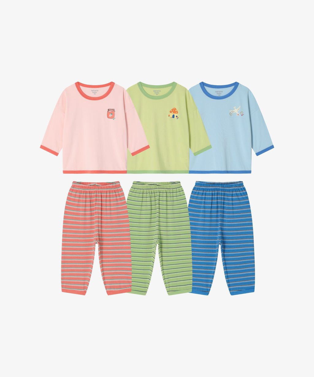 【韓國製】Rototo Bebe / 로토토베베 면모달 포인트 헐랭 家居服 (3 color)