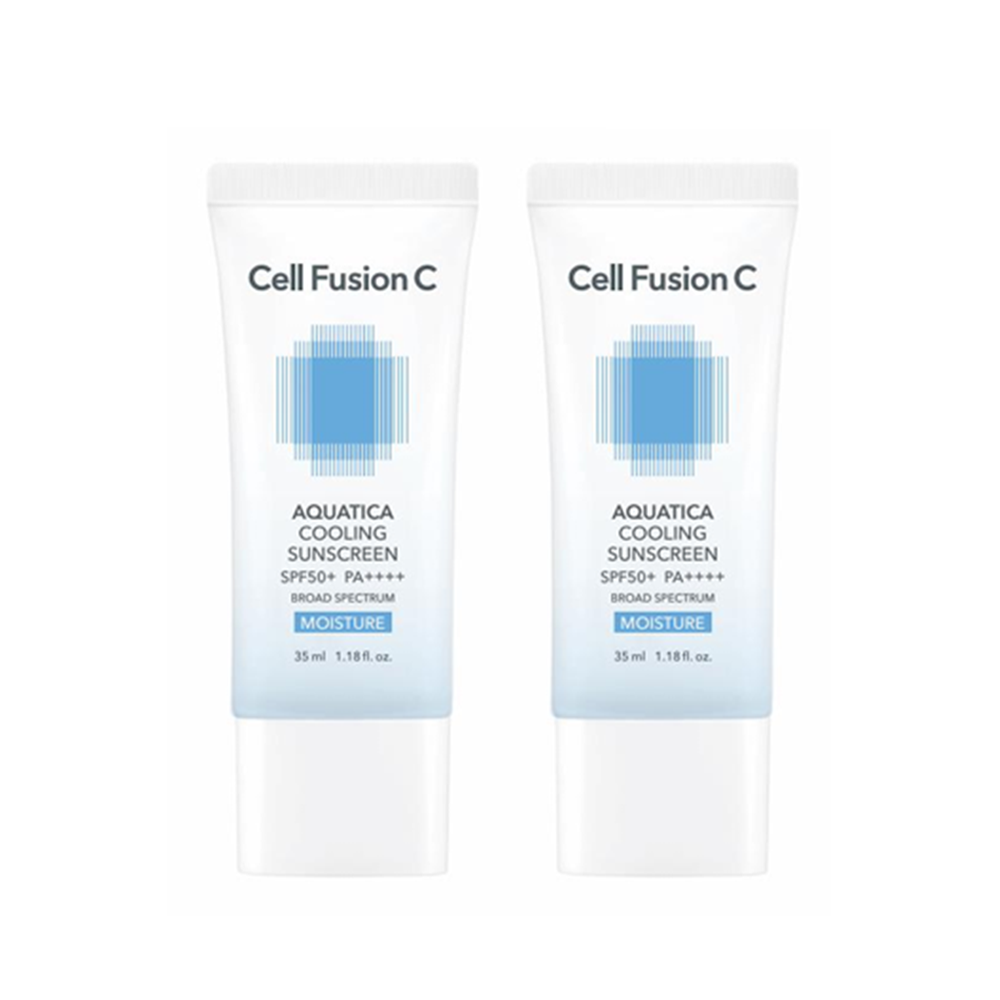 Cell Fusion C Aquatica Cooling Sunscreen 清涼水感防曬霜 35ml 雙支裝（＋10ml＋鎖匙扣）