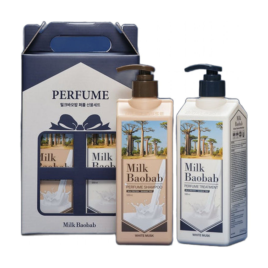 Milkbaobab Perfume Hair White Musk Gift Set 洗髮露＋護髮素 500ml×2