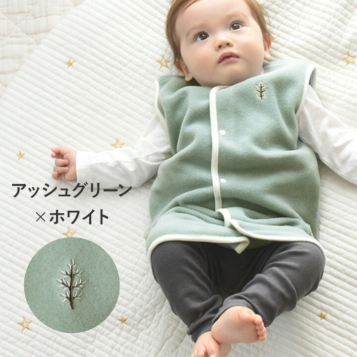 【日本製】kukka ja puu 兒童刷毛睡袋 背心款 前開 0至3歲 送禮 10色