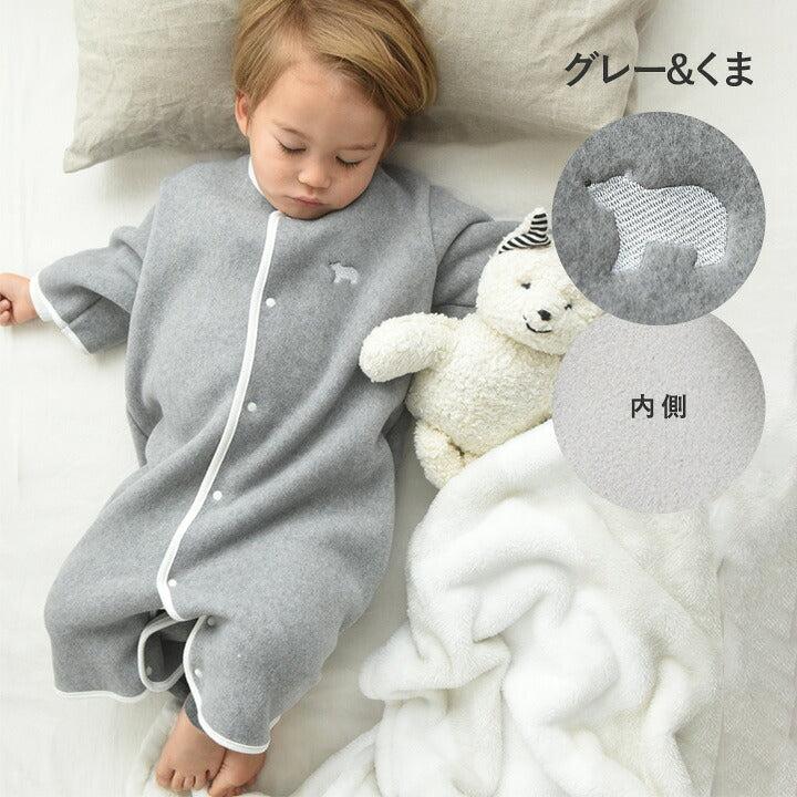 【日本製】kukka ja puu 兒童極厚刷毛及Boa睡袋 短袖款 前開 1至7歲 9色