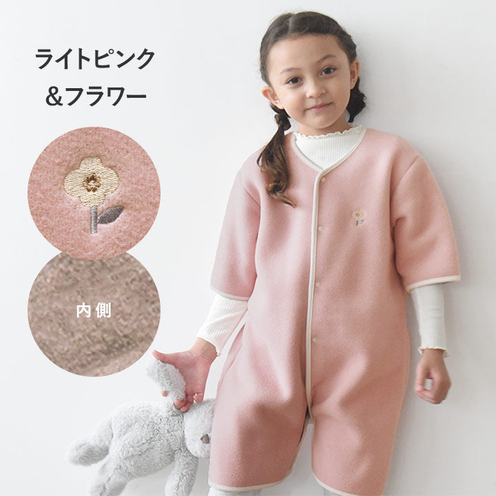 【日本製】kukka ja puu 兒童極厚刷毛及Boa睡袋 短袖款 前開 1至7歲 9色