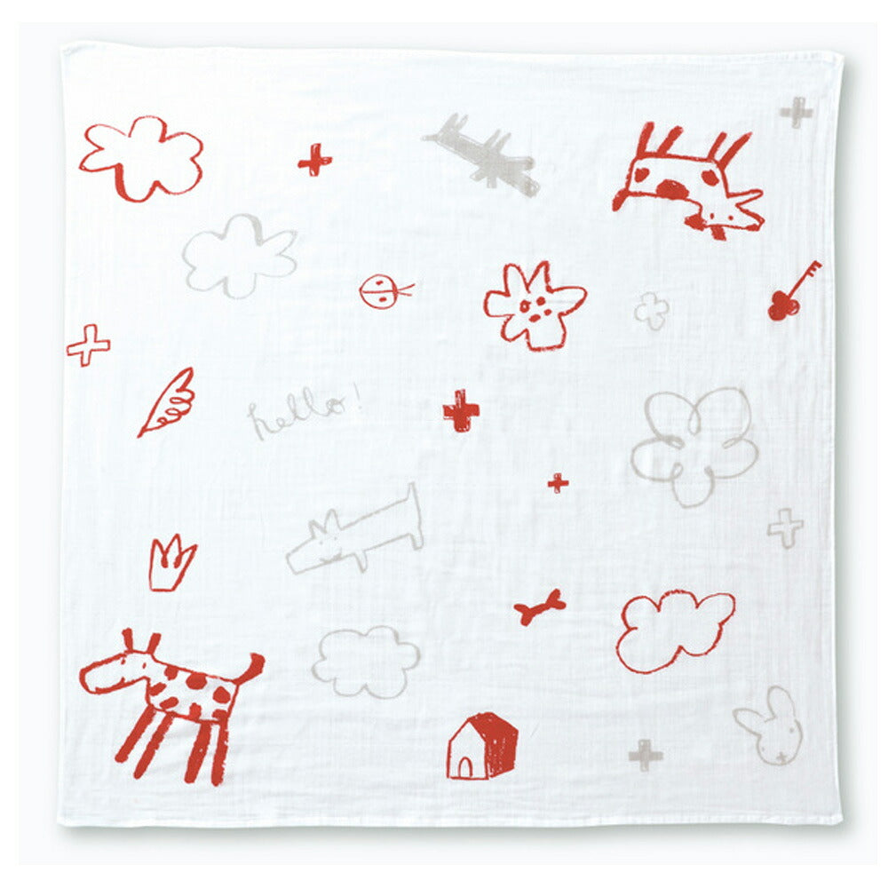 【日本製】BACKYARD FAMILY Hug me 3層有機棉紗布包巾 100×100cm 盒裝 彌月送禮 20款