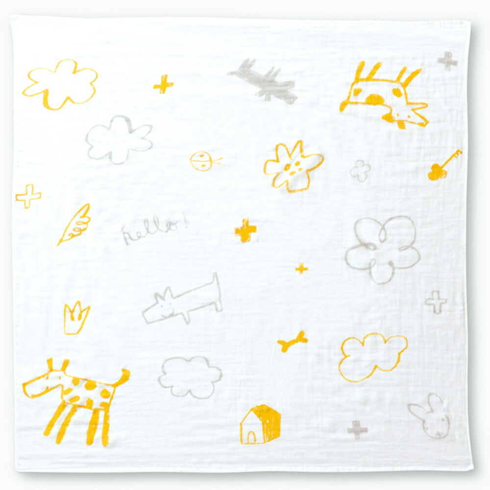 【日本製】BACKYARD FAMILY Hug me 3層有機棉紗布包巾 100×100cm 盒裝 彌月送禮 20款