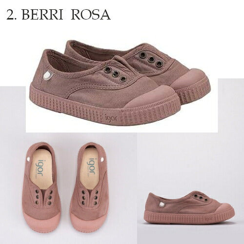 igor BERRI 兒童帆布懶人鞋 可拆鞋墊 13.5–22cm 6色