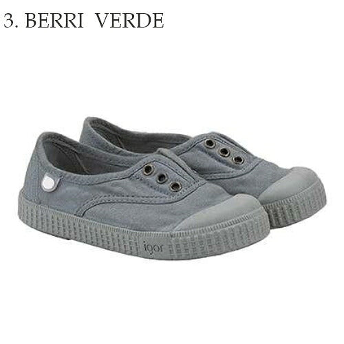 igor BERRI 兒童帆布懶人鞋 可拆鞋墊 13.5–22cm 6色