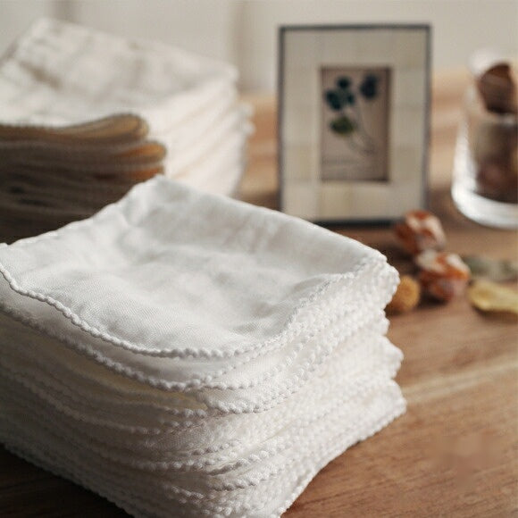 【日本製】Fabric Plus 80支純棉紗布嬰兒手帕 10條裝 25×25cm OEKO-TEX認證 2色