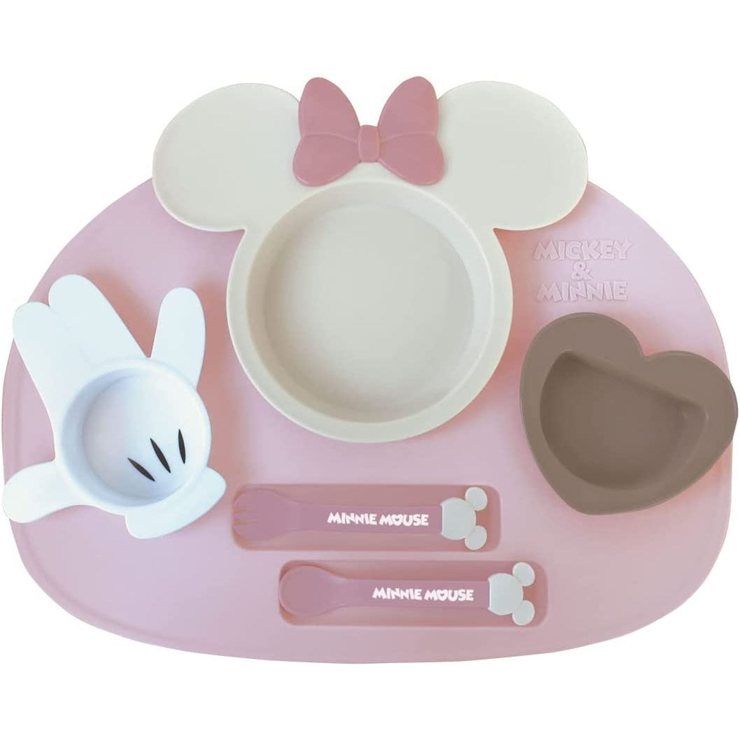 【日本製】Disney 造型分格餐盤 Ecru系列 連可拆小碟 米奇／米妮／小熊維尼