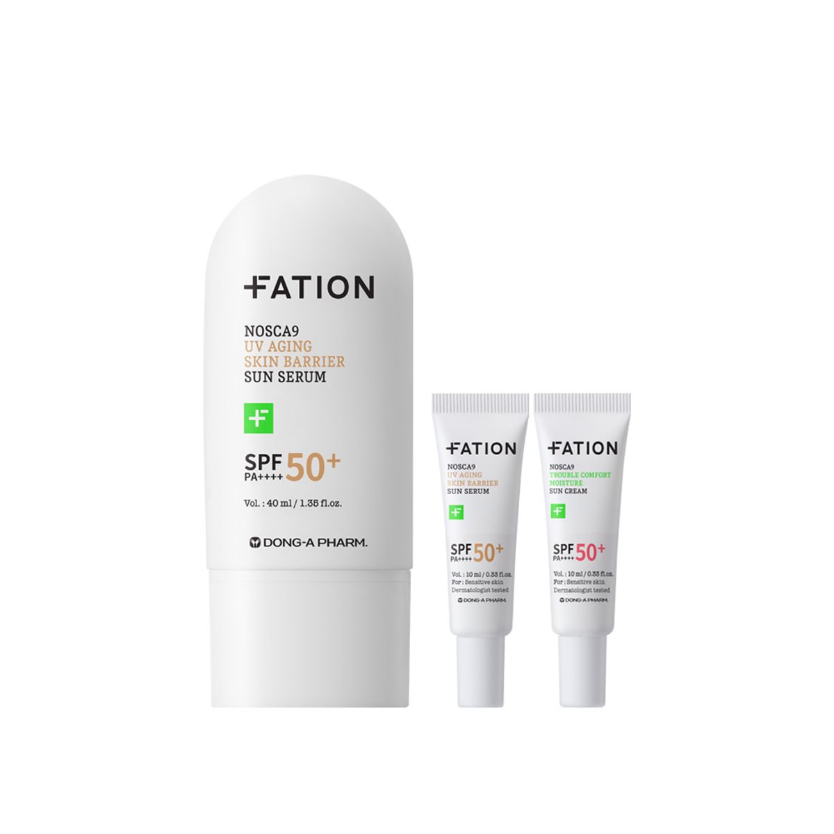 FATION Nosca9 UV Aging Barrier Sun Serum 防曬精華 40ml（＋10ml＋保濕防曬霜 10ml）