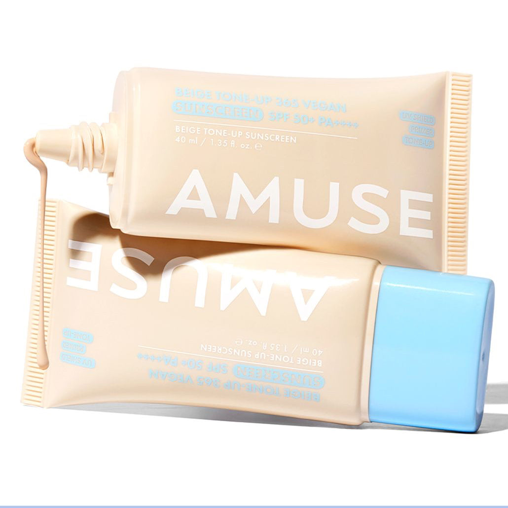 AMUSE Beige Tone-Up 365 Vegan Sun Cream 純素膚色調色防曬霜（Monchhichi 版）