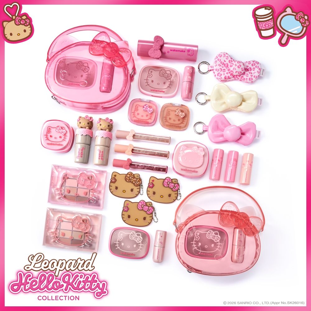 【韓國製】wakemake Leopard Hello Kitty 蜜粉