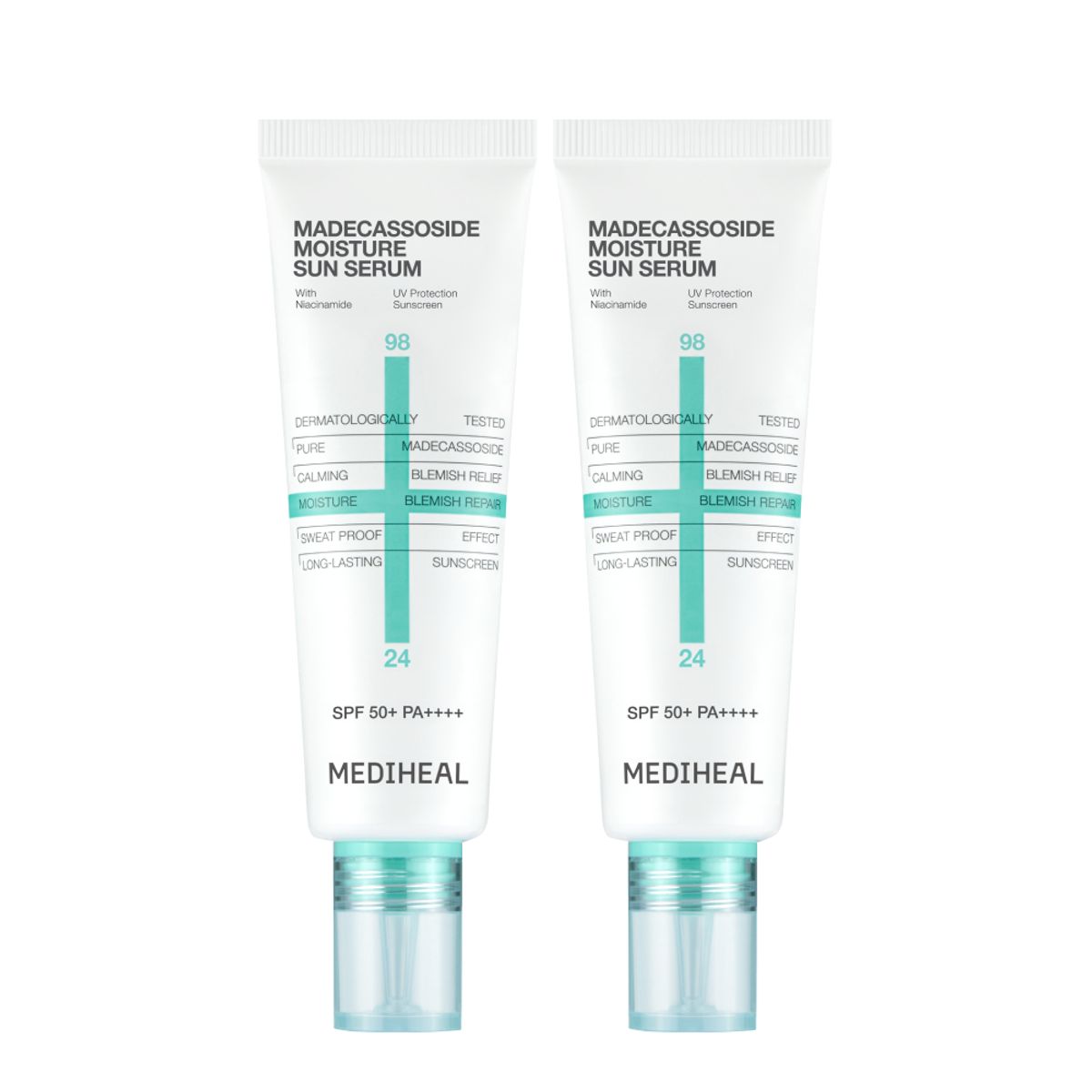 MEDIHEAL Madecassoside Moisture Sun Serum 積雪草保濕防曬精華 50g＋50g