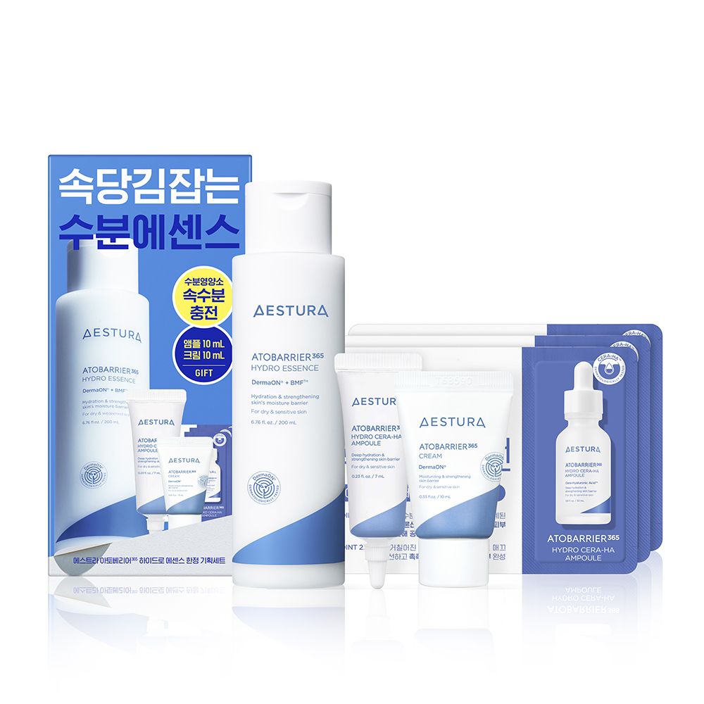 【韓國製】AESTURA Atobarrier 365 水潤精華水 200ml 套裝（＋面霜 10ml＋安瓶 10ml）｜補水 修護屏障