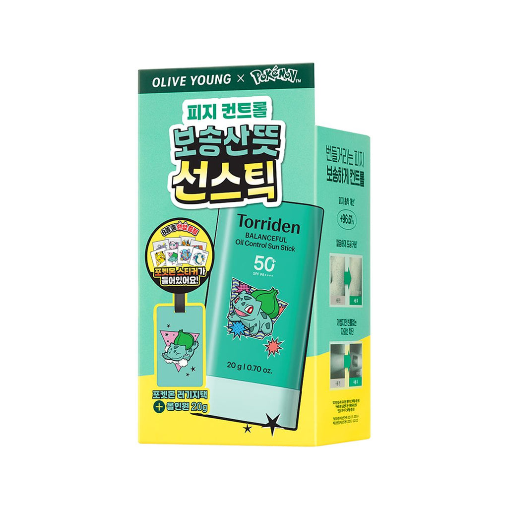 Torriden Balanceful for Men Cica Oil Control Sun Stick 男士控油防曬棒 20g（＋All-in-One 20g，Pokémon 版）