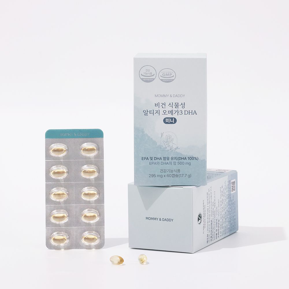 mommydaddy 純素植物性 rTG Omega-3 DHA Mini 60粒（1個月份）