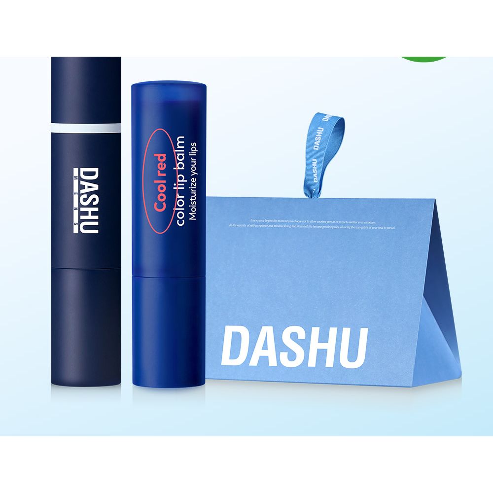 【韓國製】DASHU Men's Multi Cover Stick Foundation 2號＋Men's Color Change Lip Balm（Cool Red）粉底棒