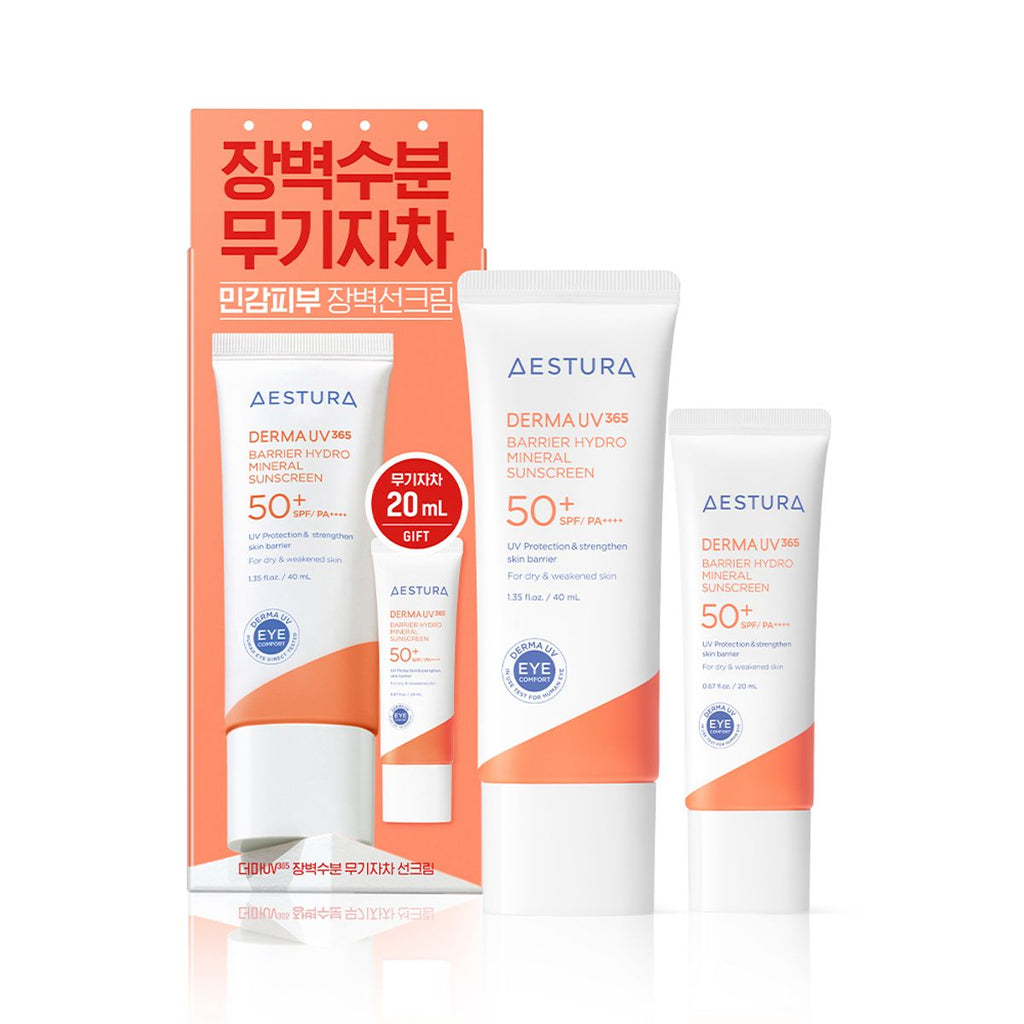 AESTURA Derma UV365 Barrier Hydra Mineral Sunscreen 長效保濕物理防曬霜 40ml