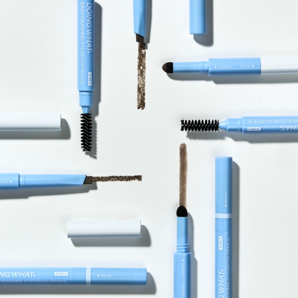 【韓國製】DOING WHAT 3-IN-1 Easy Drawing Eyebrow Pencil（Dark Gray）眉筆