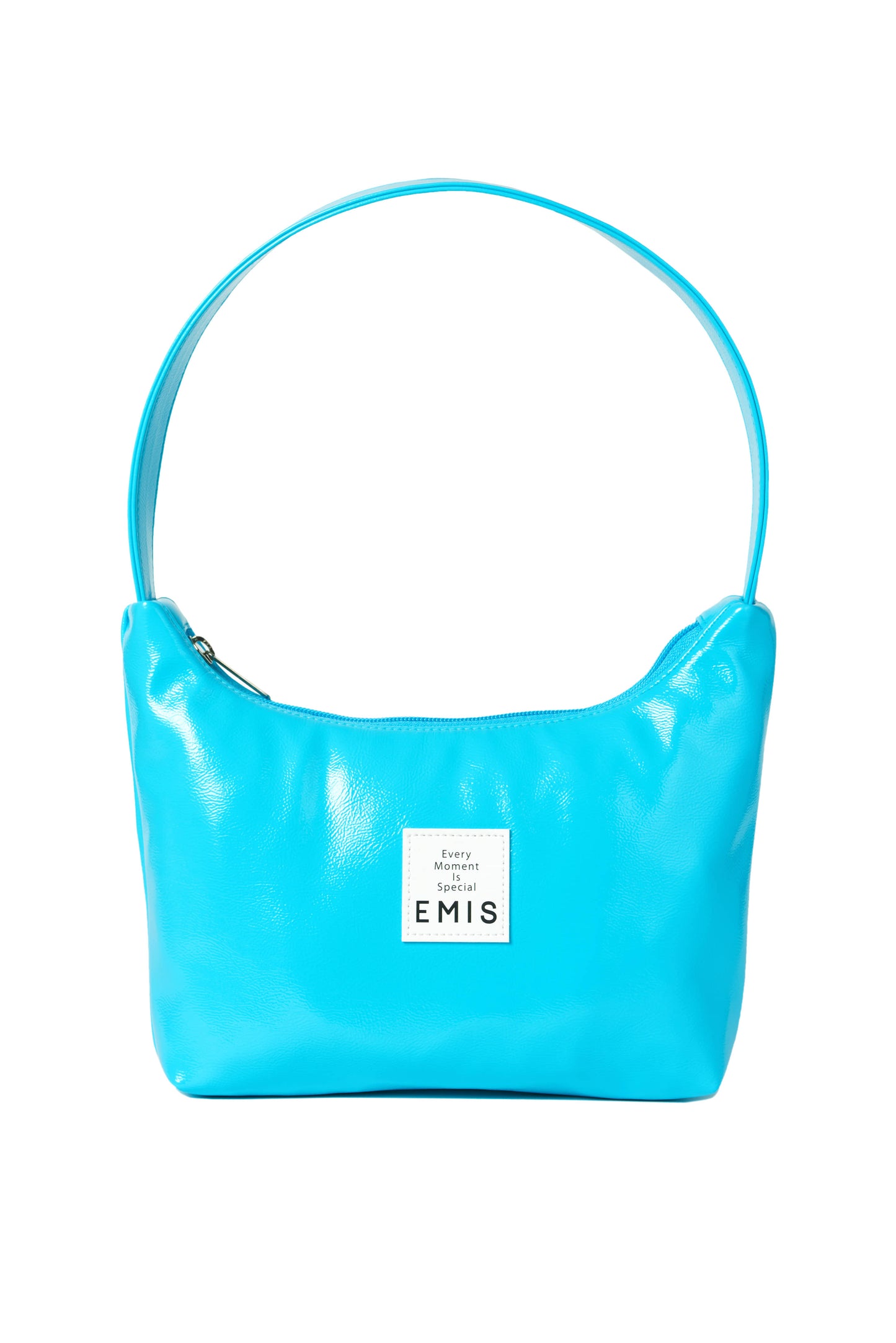 Emis Enamel hobo bag Korean side handbag (Aqua blue)