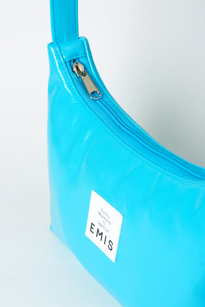 Emis Enamel hobo bag 韓國側孭手袋 (Aqua 藍色)