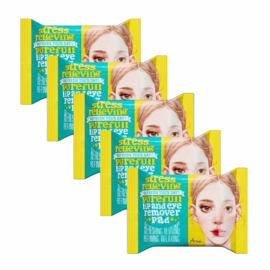 Ariul 眼唇卸妝紙巾 Stress Relieving Pure Full Lip & Eye Remover Pad (30pcs x 5包裝)