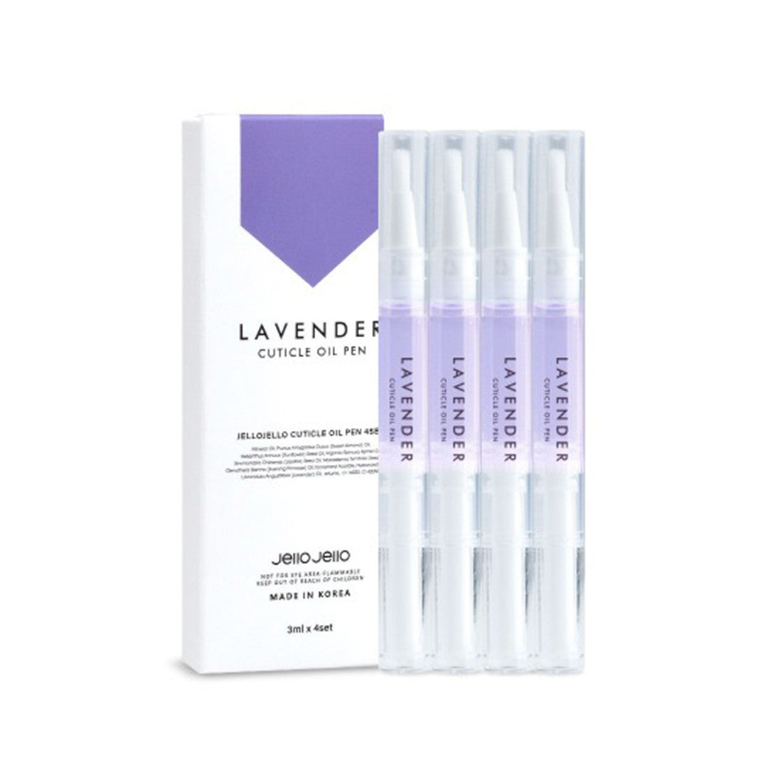 Jello Jello Lavender Cuticle Oil Pen manicure and nail edge oil (lavender 4 sticks) 3ml x4