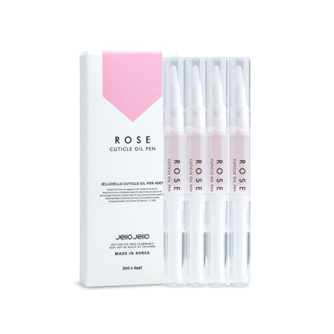 Jello Jello Rose Cuticle Oil Pen Manicure and Edge Oil (Pack of 4 Roses) 3ml x4